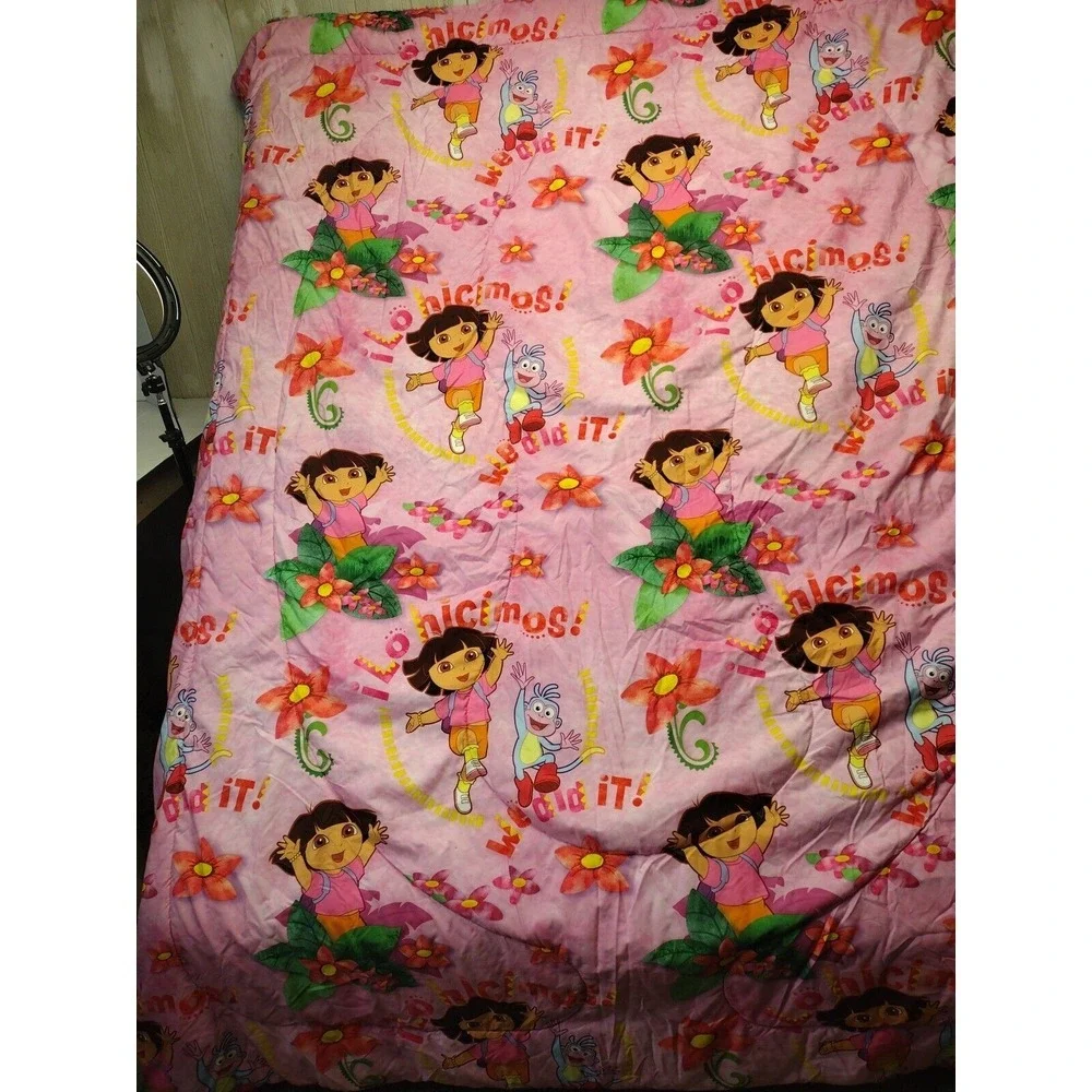 Dora The Explorer Reversible Twin/Full Comforter Bedspread 72x86 VIVID COLORS